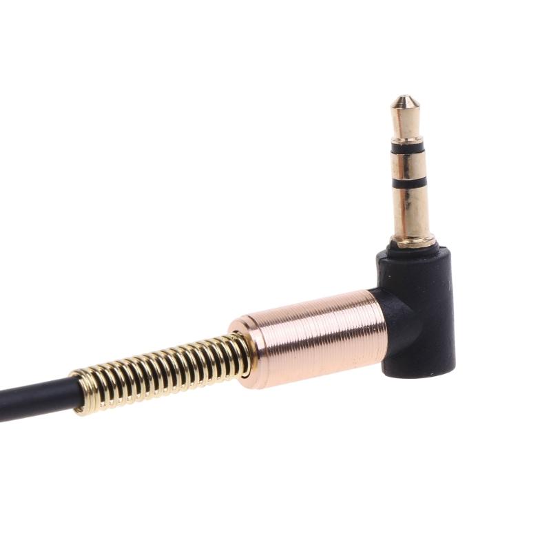 3.5mm Audio Cable, 90 Degree Right Angle 3-Conductor Stereo Aux Cable Cord 3.5mm Male to Male TRS-Cable Extension Line