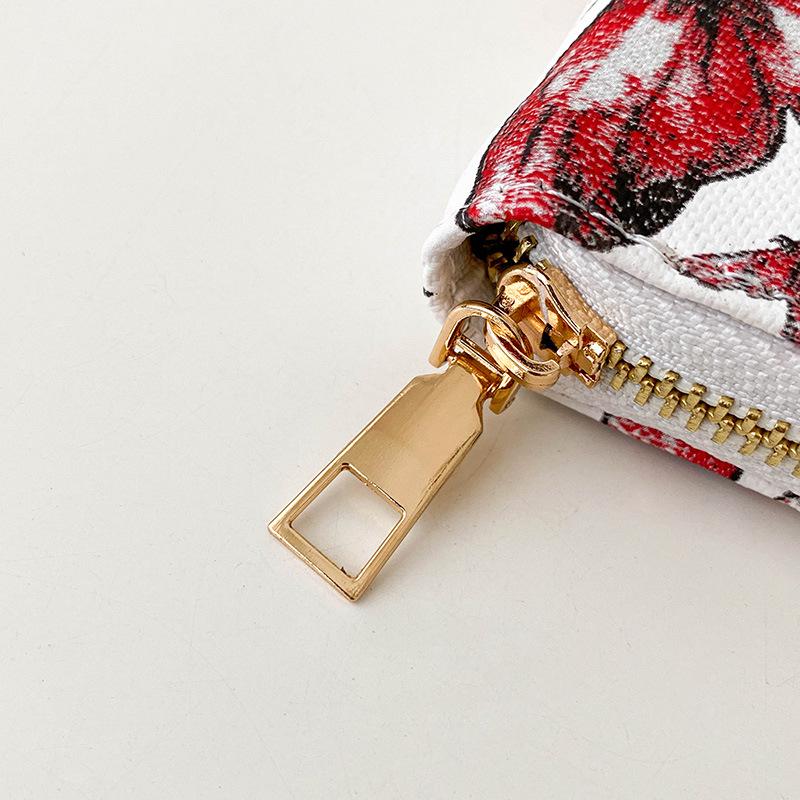 Кошелек с принтом корейской бабочки 2024 года: Стильный, простой клатч с одной молнией