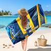 Warrington Wolves Customized Name Text Beach Towel, Soft Absorbent Towel Beach Pool Travel Personal Gift