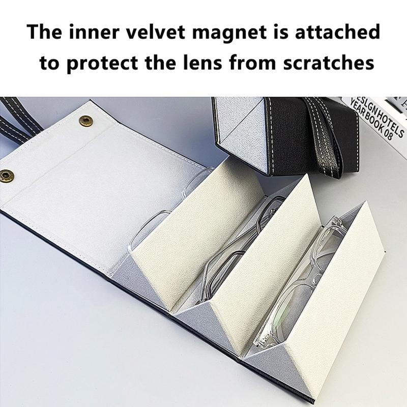 Многофункциональная шкатулка для хранения очков, складная многослойная подарочная коробка, ручная работа, домашняя коробка для хранения очков, чехол для очков