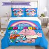 3pcs The Amazing World of Gumball1 pattern bedding set duvet cover set includes duvet cover &pillowcases, perfect all season bedroom decoration & gift
