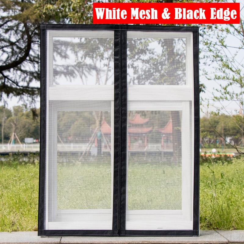 Indoor Insect Fly Mosquito Window Screen with Zipper Self-Adhesive Against Mosquitoes Door Window Screening Privacy Mesh