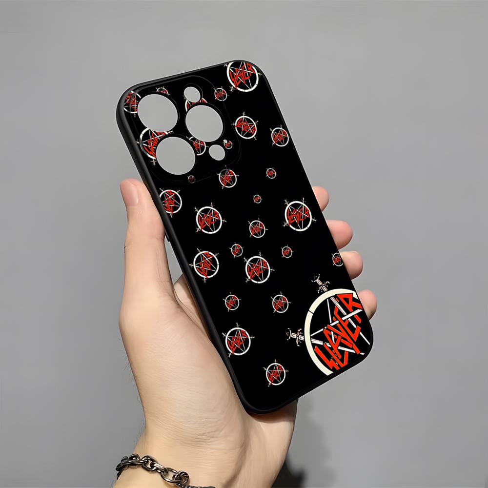 Slayer Heavy Metal Rock Band Phone Case For IPhone 17 Pro Max 16 15 14 Pro Max 13 11 X Xs Xr 8 7Plus Silicone Cover