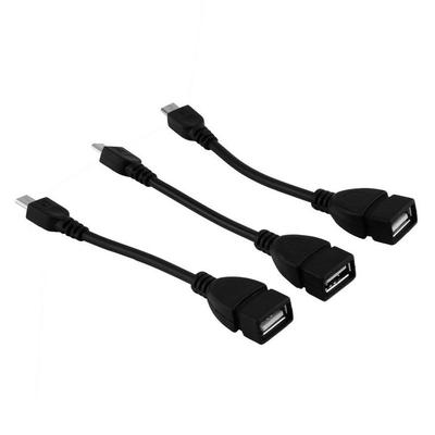 USB 2.0 A Female to Micro B Male Converter OTG Адаптер Черный кабель для телефона