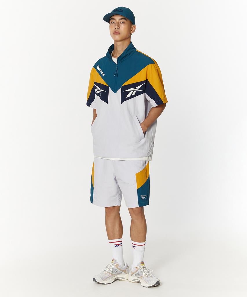 Reebok Анорак с коротким рукавом Twin Vector - Зеленый