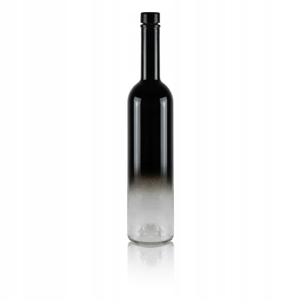 FUTURA 500ml OMBRE glass bottle black and colorless for Vodka Alcohol 0.5l