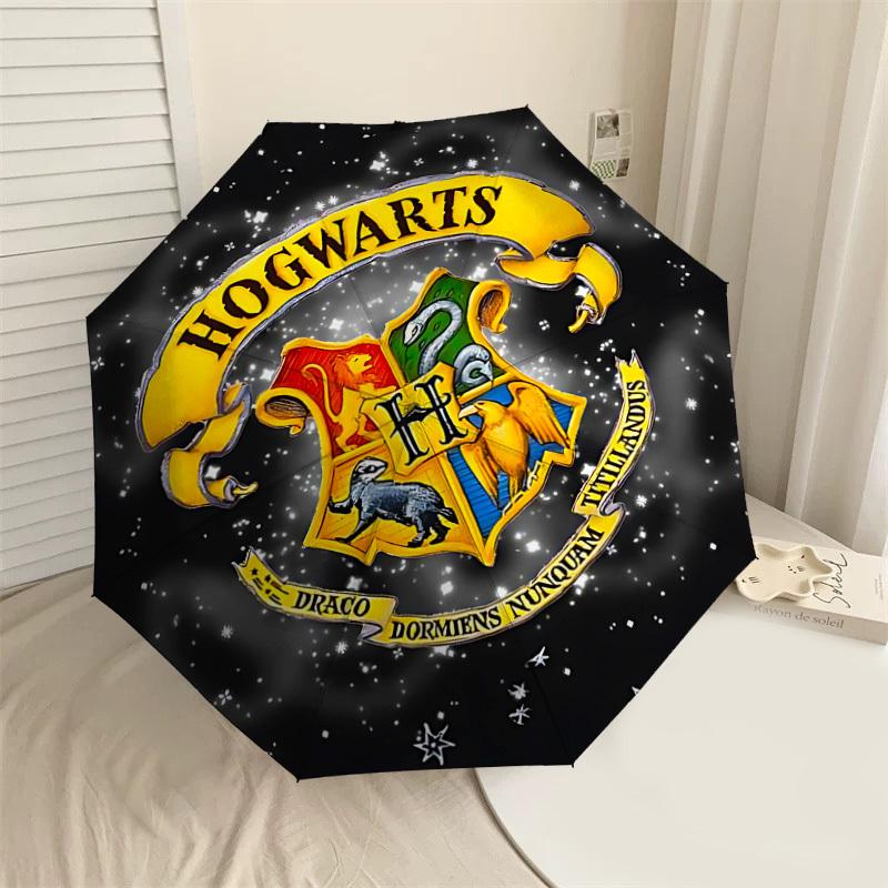 1PC Hogwarts Crest Umbrella-8-Rib Reinforced, Automatic Open, Lightweight & Durable, Cute Fashion Accessory for Outdoor, D2624