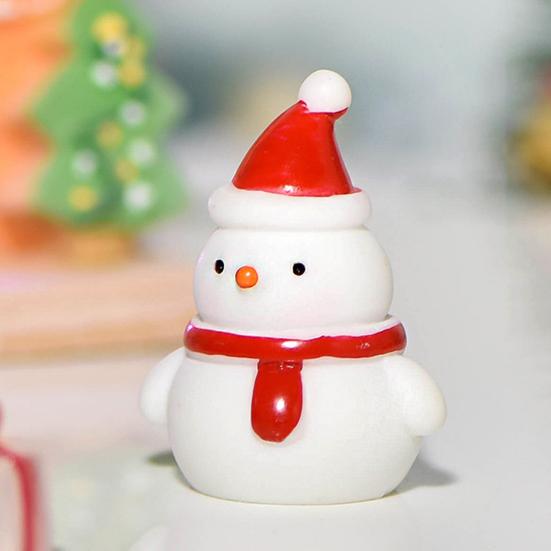Рождественский орнамент, стильный креативный широкий набор рождественских игрушек из смолы, микропейзаж, Рождественский снеговик, миниатюрная игрушка, Рождественская фигурка