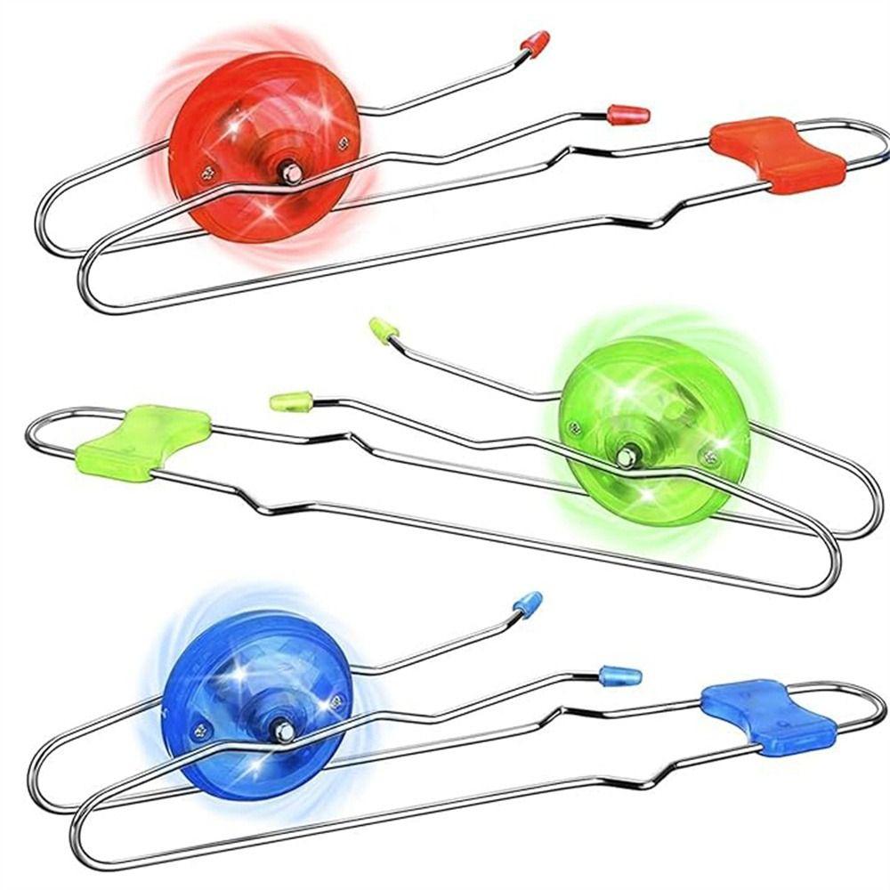 Sensory Toys Magnetic Rail Yoyo Flashing Lighted Up Twirlers Magnetic Gyro Wheel  Boys Girls