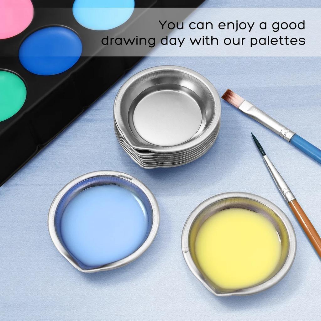 6Pcs/Set Metal Color Paint Tray Mixing Color Tinting Dish For Gundam Model Tools Diy Painting Tools