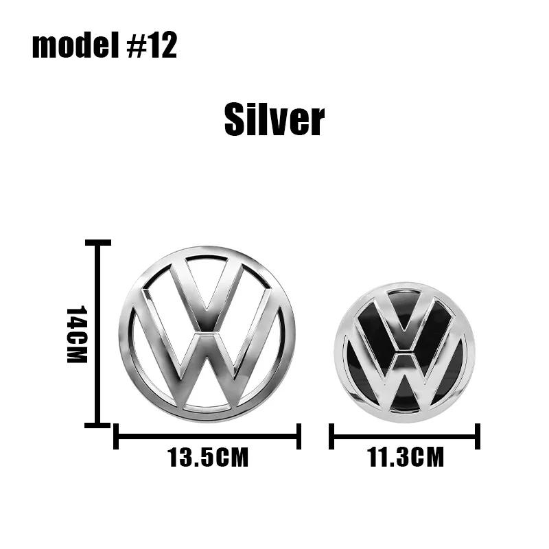 For VOLKSWAGEN VW 2Pcs VW Golf 7.5 ABS Car Logo Cover Front Grille Badge Rear Trunk Emblem Sticker Accessories For Volkswagen Go