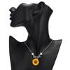 1 Pcs Pearl New Creative Sunflower Pendant Necklaces Vintage Fashion Daily Jewelry Temperament Cute Sweater Necklaces for Women