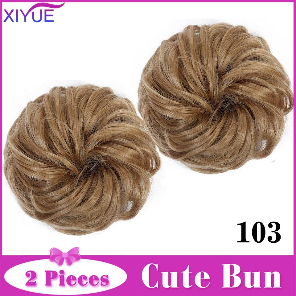 2 шт., грязный пучок для волос, заколка для наращивания волос, вьющиеся волосы, пончик, искусственные волосы, шиньон, синтетические волосы, грязный шиньон для женщин, свадьба