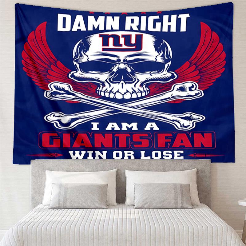 New York Giants logo Tapestry for Bedroom Aesthetic Classroom Tapestries Wall Hanging for Living Room Dorm Office,Ideal Creative Gift