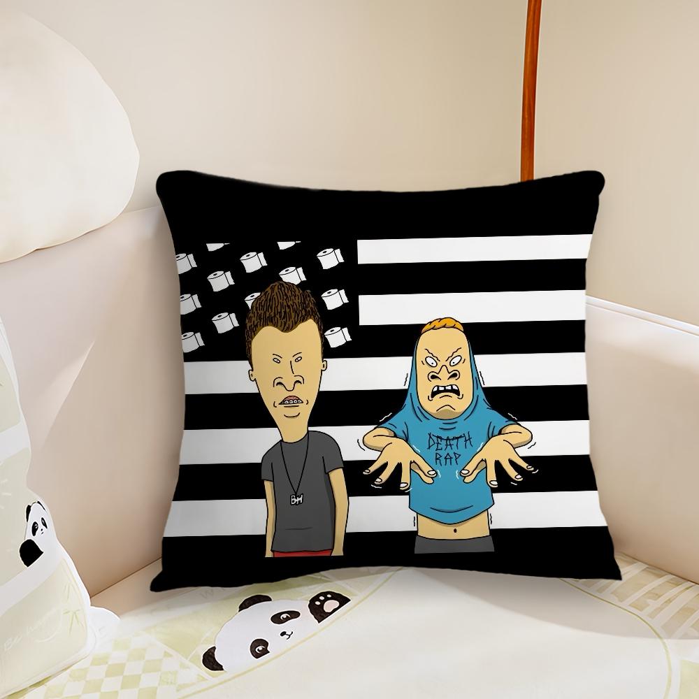 Living Room Headboard Bedroom Office Cushion Cushion Cartoon B-Beavis and Sofa B-Butt-Head Nap Funny Time Pillow Case