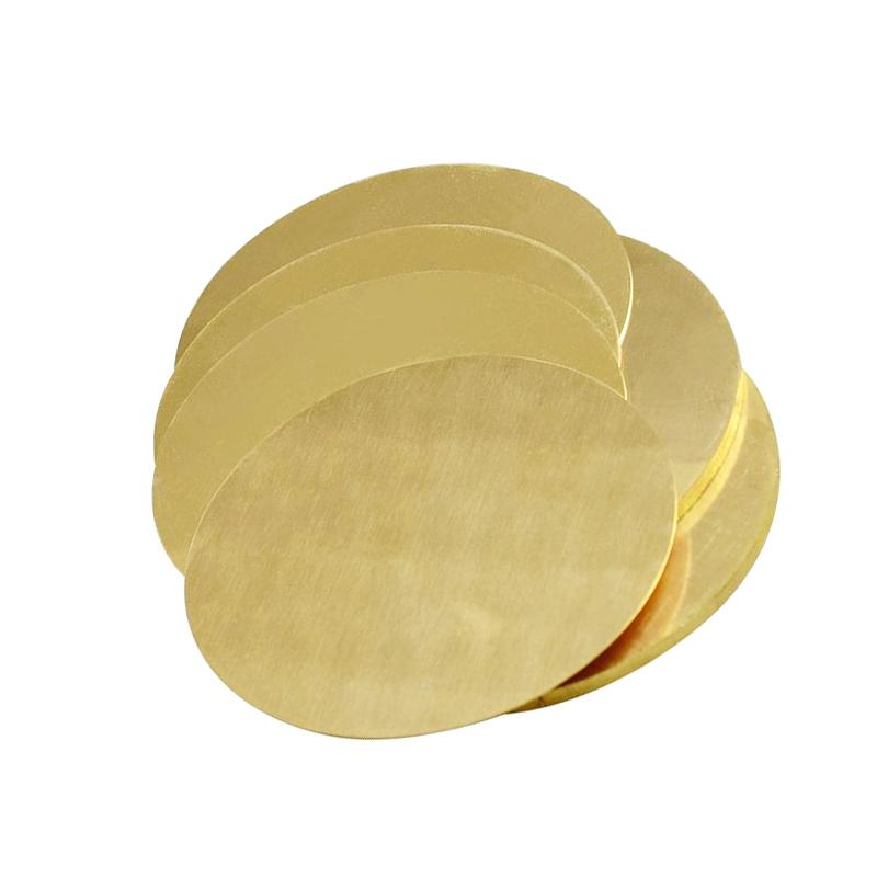 Dia 20mm-100mm H62 Brass Round Plate Circular Flat Sheet Disc CNC Metal Material Thick 0.5mm 0.8mm 1mm 1.5mm 2mm 2.5mm 3mm - 6mm