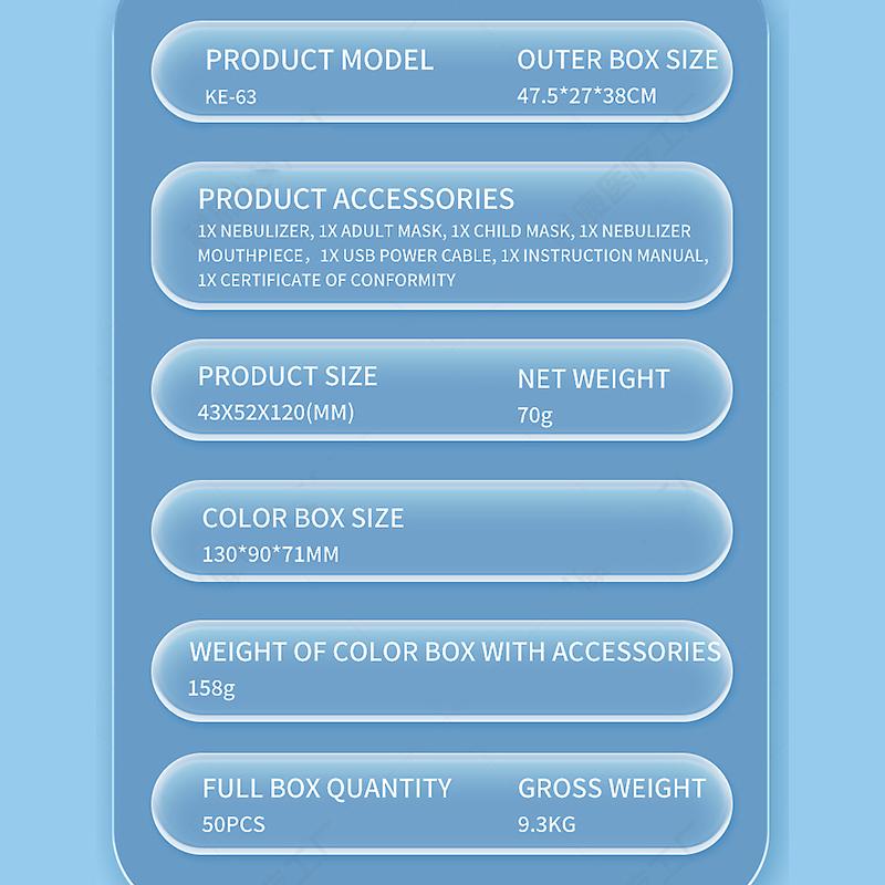 Домашний Медицинский Портативный Ручной Небулайзер Детский Бесшумный Двусторонний Ультразвуковой Микросетчатый Небулайзер