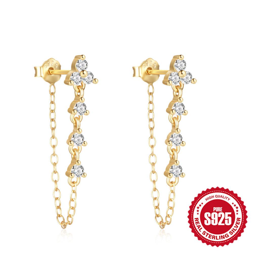 Серьги-пусеты из стерлингового серебра 925 пробы высокого класса, женские изысканные серьги в стиле Ins, легкая роскошь, нишевые серьги, темпераментные серьги, серьги