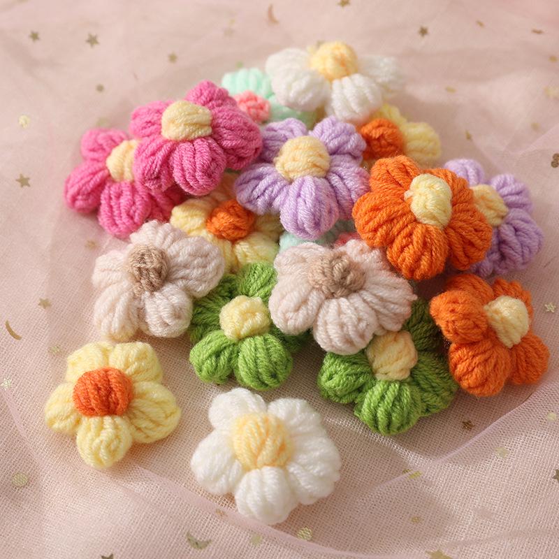Handmade Crochet Wool Flowers: Teacher’s & Mother’s Day Hair Clips & Accessories
