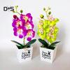 Blooming Bouquet Artificial Butterfly Orchid Bonsai Fake Flower with Pot Home Furniture Decor