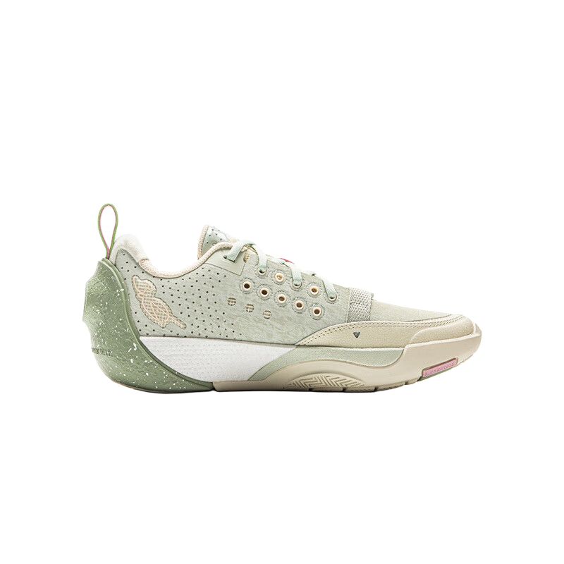 Li Ning Детские Баскетбольные Модные Тренд Нескользящие Износостойкие Низкие Баскетбольные Кроссовки Мужские кроссовки Светло-зеленые YKBV070-3