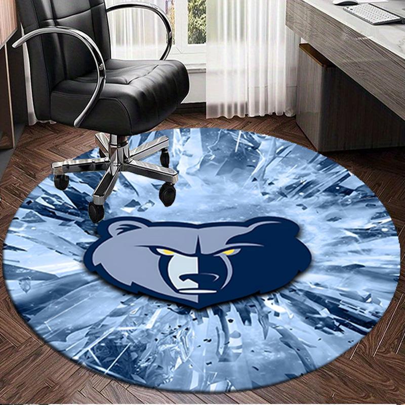 City Grizzlies Bear Logo Round Rug for Livingroom,Bedroom, Palyroom, Chair Rug, Area rug, Circle Carpet, Large Size Fan Christmas gift
