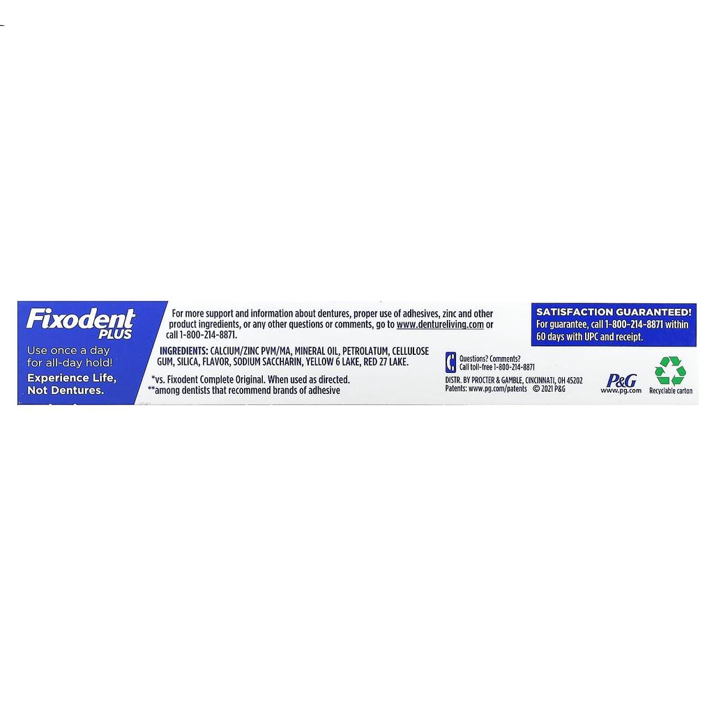 FIXODENT Plus, Дентальный адгезивный крем, Scope, 2 унции (57 г)