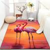 1PC Elegant Flamingo Print Carpet for Living Room Bedroom Sofa Doormat Home Decor Area Rugged Non-slip Floor Mat Large Size