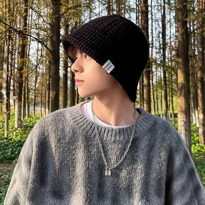 Зимняя шапка мужская шерстяная шапка большой обхват головы шляпа-ведро осень и зима мужская теплая ветрозащитная шляпа-ведро мужская влагозащитная холодная шапка