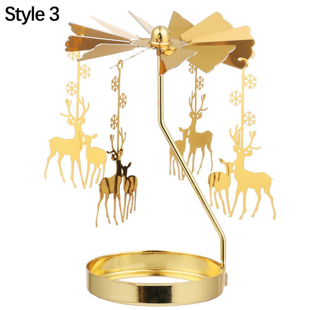 Украшение Рождественские принадлежности Свадьба Романтический вращающийся подсвечник Подсвечники Держатель для свечей