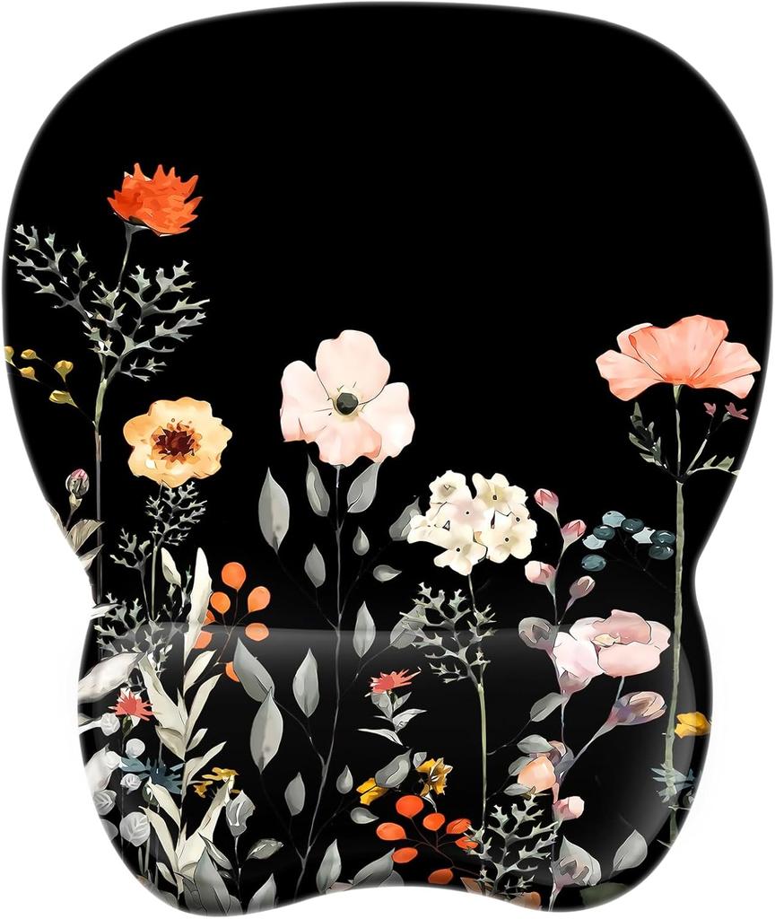 Эргономичный коврик для мыши с поддержкой запястья Коврик для мыши с подставкой для запястья из пены с памятью и нескользящим основанием для компьютерного кафе 9,64 x 8,26 дюйма Офисные настольные аксессуары