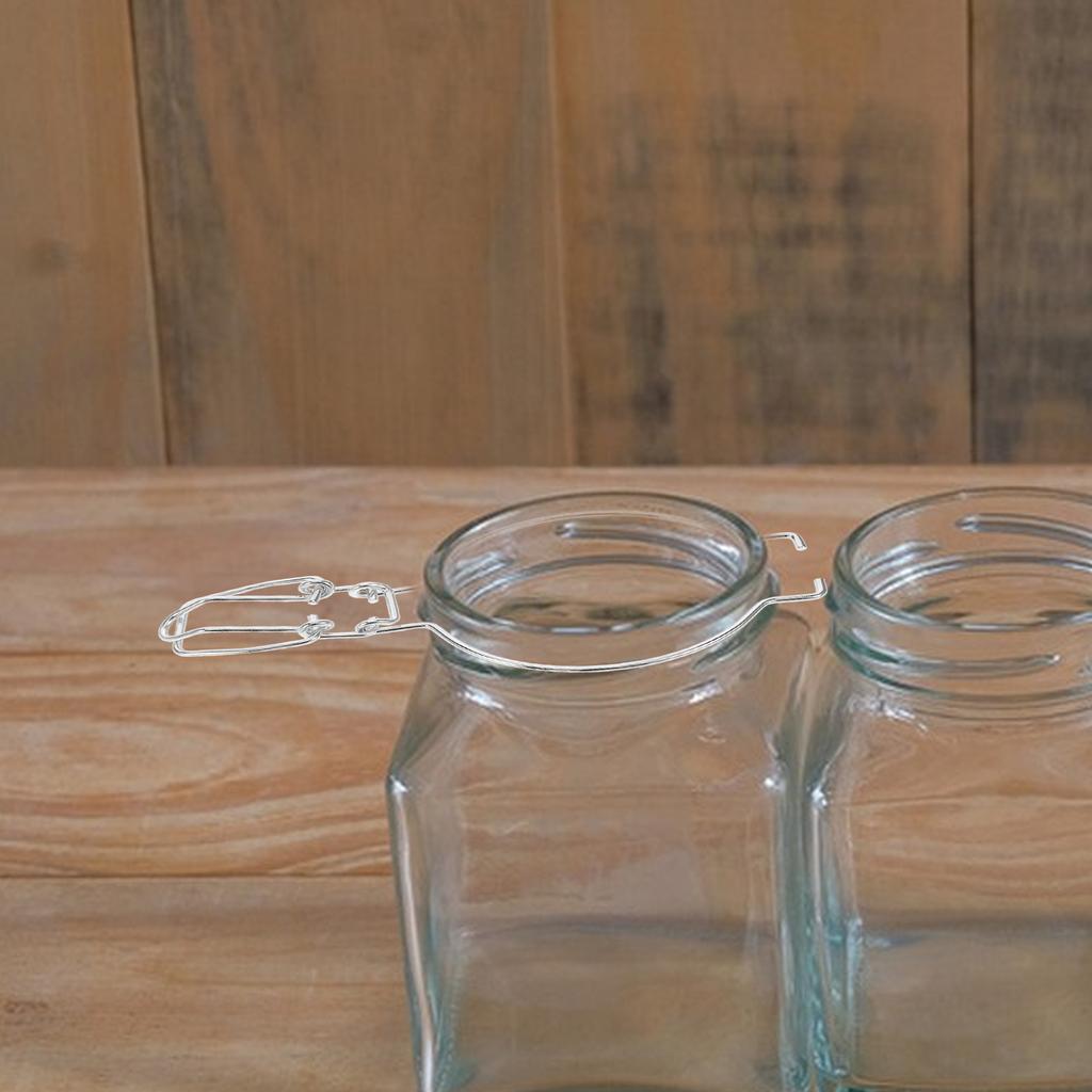 10pcs Wire Lock Clip Sealing Can Buckle Stainless Steel Fastener Glass Jar Leak Proof Container Kitchen Storage Metal Sealing
