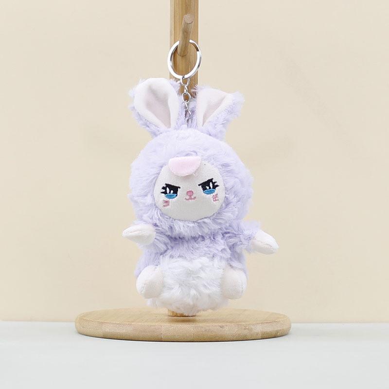 Plush Rabbit Cartoon Toys Keychain Stuffed Dolls Bag Decorations Gifts Kids