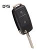 Автомобильные аксессуары, 2 кнопки, складной автомобильный брелок с дистанционным управлением, чехол для Golf Bora SEAT Skoda