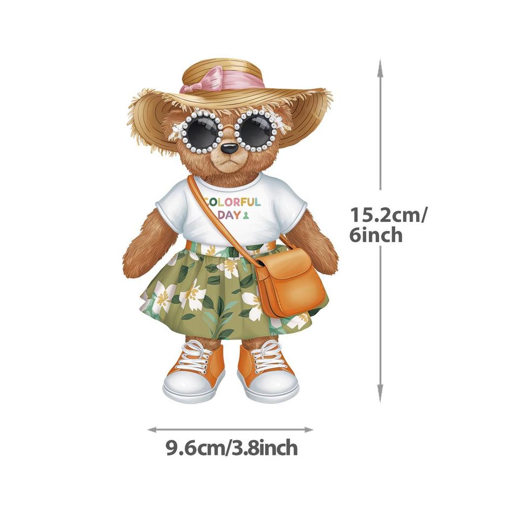 Нашивки с мультяшными медведями на одежде Термопечать Наклейки на футболки Parches Ropa Hoodies Термоперенос Наклейки на одежду своими руками