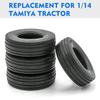 RC Crawler Rubber Tires RC Car Tires 4pcs Replacement for 1/14 Tamiya Tractor