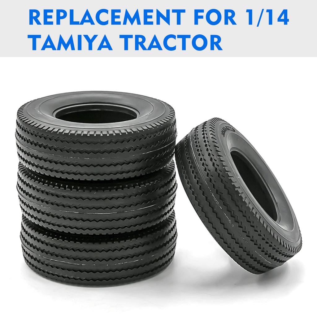 RC Crawler Rubber Tires RC Car Tires 4pcs Replacement for 1/14 Tamiya Tractor