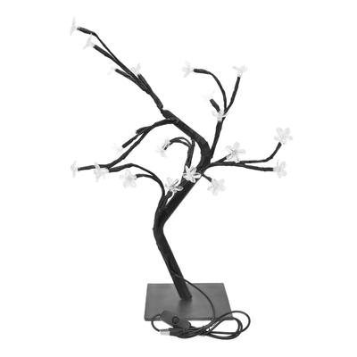 Лампа Cherry Blossoms Tree из пластика, ПВХ, бонсай, для украшения дома, питание от USB, 24 светодиода