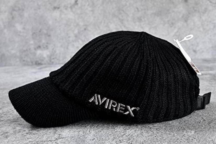 AVIREX Вязаная и американская уличная кепка, шапка-бини, кепка, шляпа, мужская, женская, 14986700, черная, серая, бренд, военная, повседневная, уличная, (черный (80))