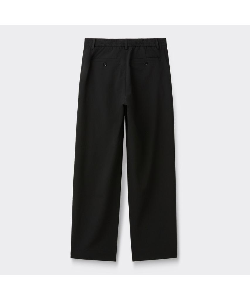 Keoseuuteommellou Black Loose Fit Seersucker Pants Cwpam26324Bkx
