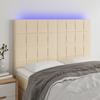 VidaXL LED Headboard Bedroom Furniture Double Bed Accessory Head of Bed Frame Interior Cream 3122427