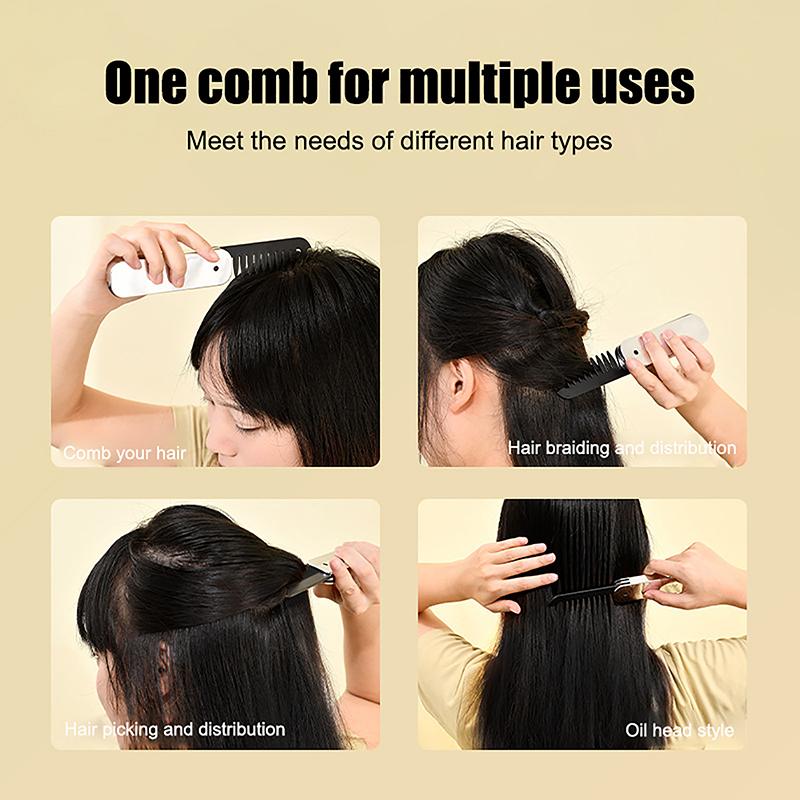 2 в 1 портативная складная расческа для женщин и мужчин, карманная расческа для путешествий, инструмент для укладки, мини-пушистая щетка для волос, свободное вращение на 180 градусов