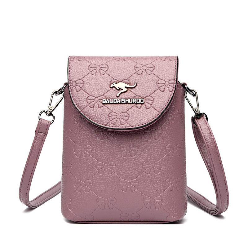 Мягкая кожаная сумка для мобильного телефона, женская модная женская сумка через плечо, ветровая сумка-мессенджер, женская простая и легкая