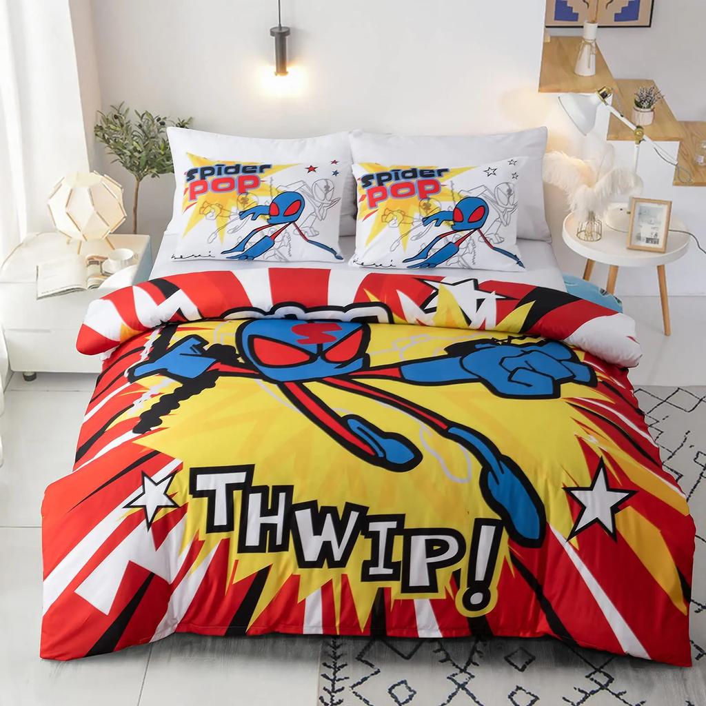 Пододеяльник Tye Dye, желтый, эстетичный, аниме, для мальчиков, комплект постельного белья на молнии, детский спальный гарнитур, мягкий, из полиэстера, чехол