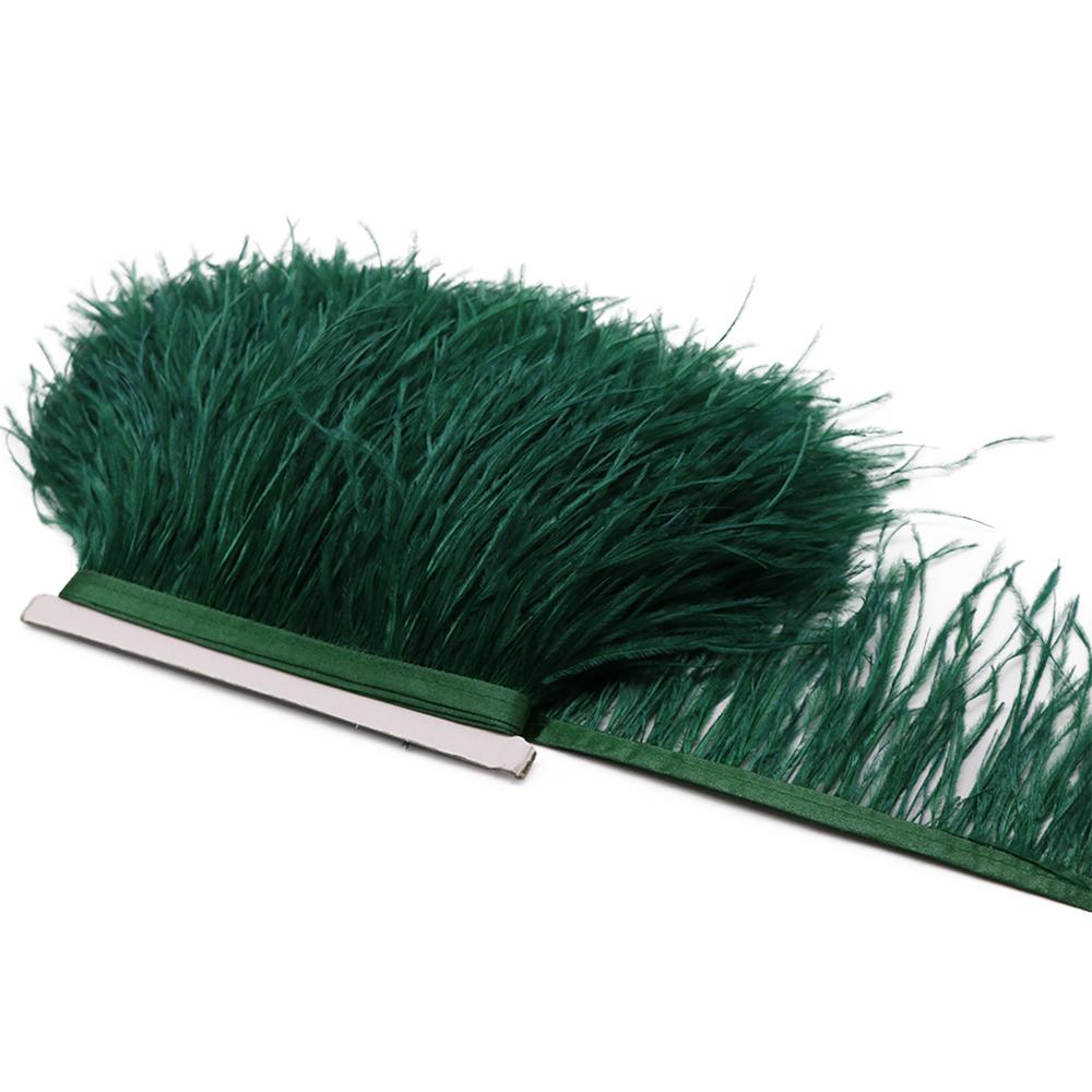 Feather1M Натуральное Пушистое Оперение Страуса Отделка Белое Черное Перо Страуса для DIY Поделок Лента Свадебное платье Шитье Одежда Декор 8-10см