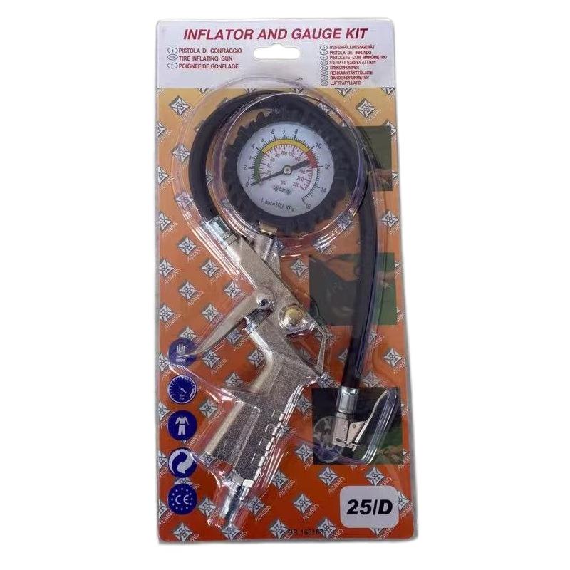 Pneumatic Alloy Car Inflation Pressure Measurement Kit Tire Pressure Counting Display Gun Mechanical Pointer Pressure Gauge