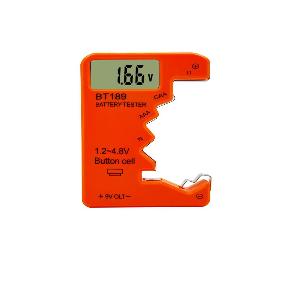 BT189 Digital Battery Tester LCD Display AA/AAA/9V/1.5V Button Cell Battery Capacity Check Detector Capacitance Diagnostic Tool