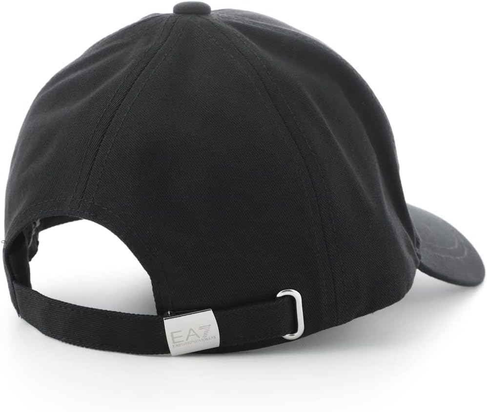Emporio Armani EA7 Women's Cap, Black, White, Logo, Size S [Parallel Import]