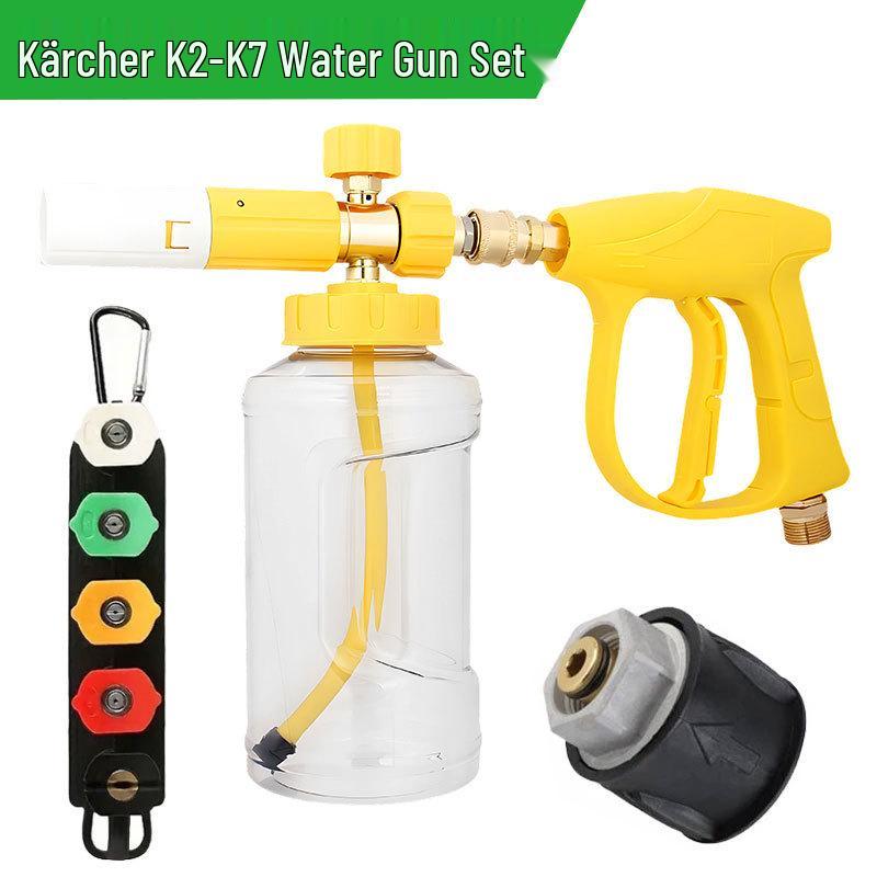 Foam Pot Water Gun Set: Quick Connect Universal High-Pressure Car Wash Spray Gun