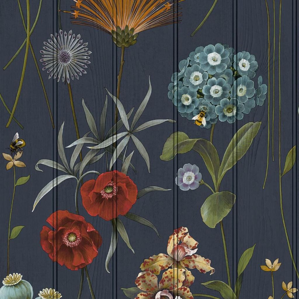 Belgravia Botanist Wood Panel Wallpaper